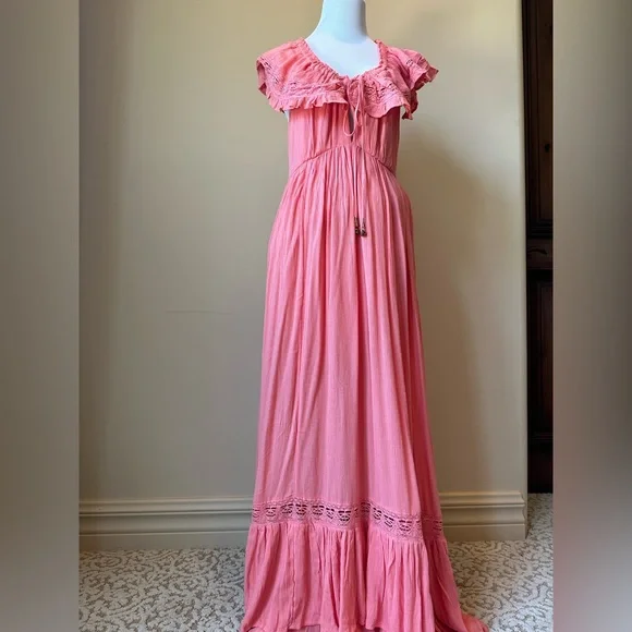 chinese dress ladies Free People Women's Heat Wave Printed Maxi Dress, Dusk Coral, XL at Amazon  Women's Clothing store main image 0